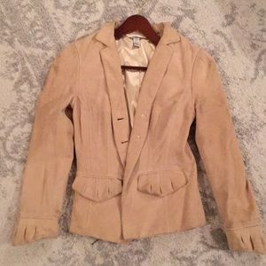 Diane Von Furstenberg suede leather jacket